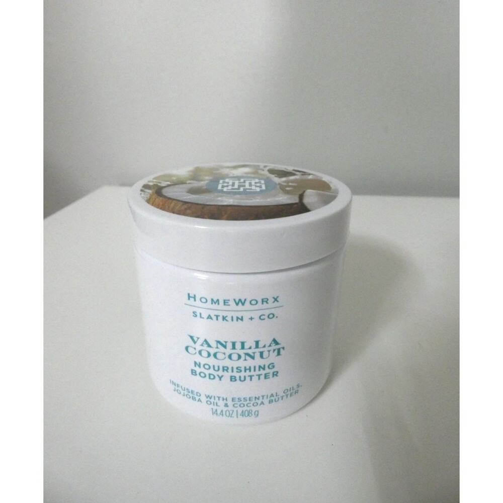 Homeworx Slatkin Co Vanilla Coconut Nourishing Body Butter 14.4 oz 408g Sealed